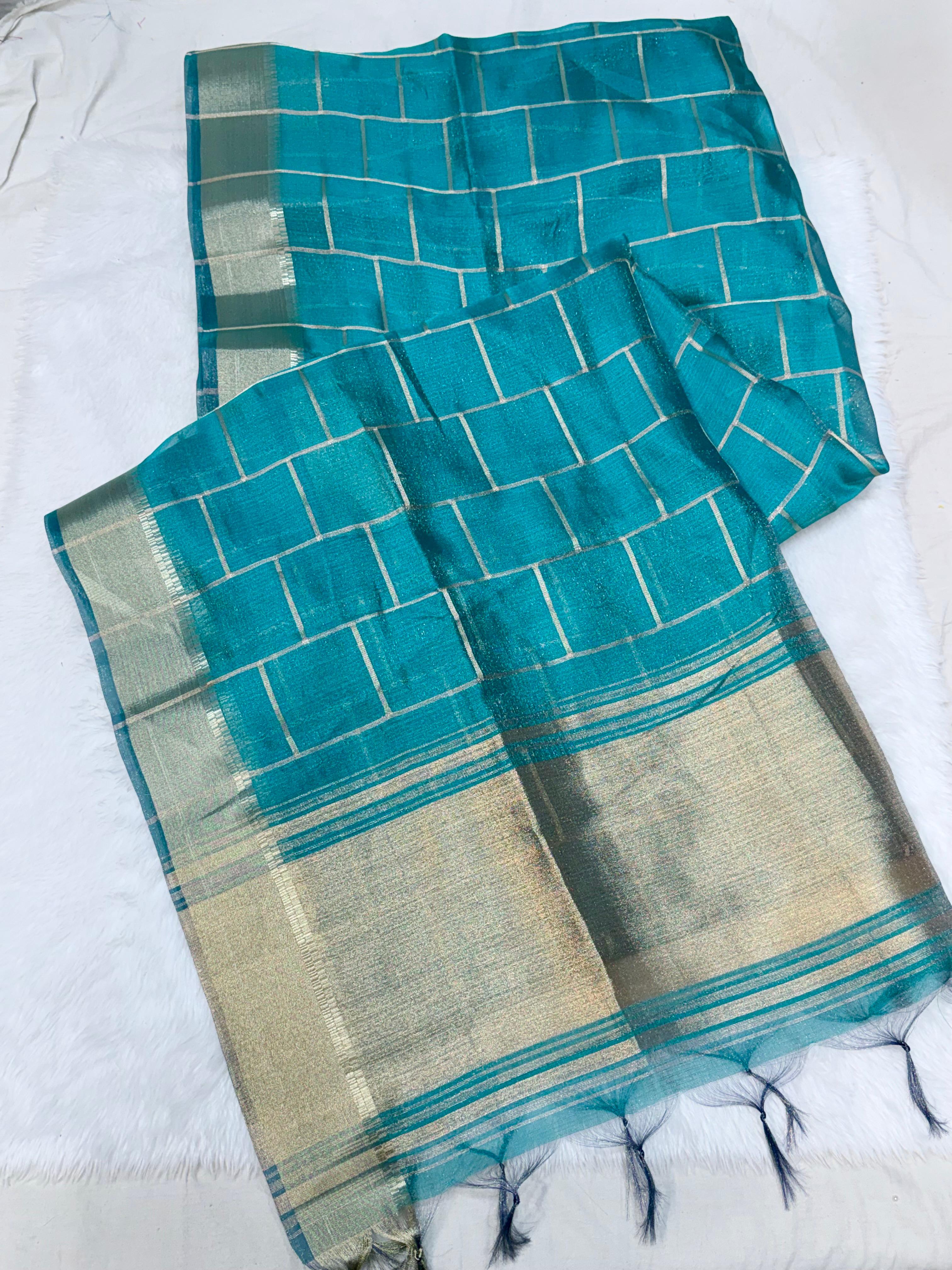 CHECKS SAREE VV926