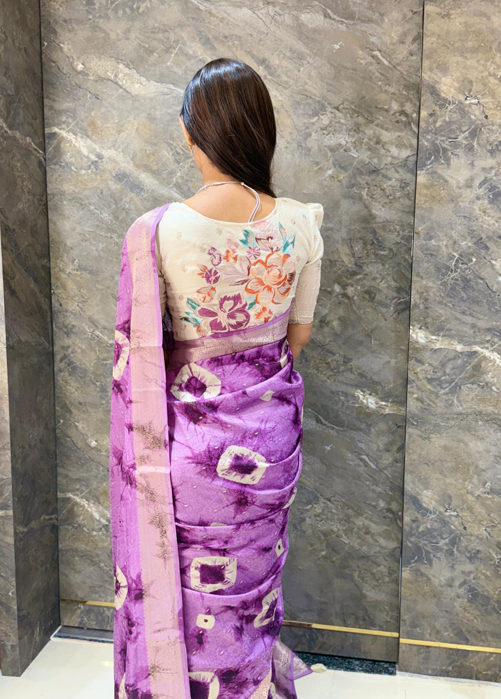 BATIK BANDHANI SAREE E107