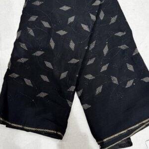 Black saree V126