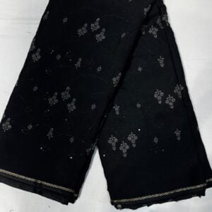 Black saree V126