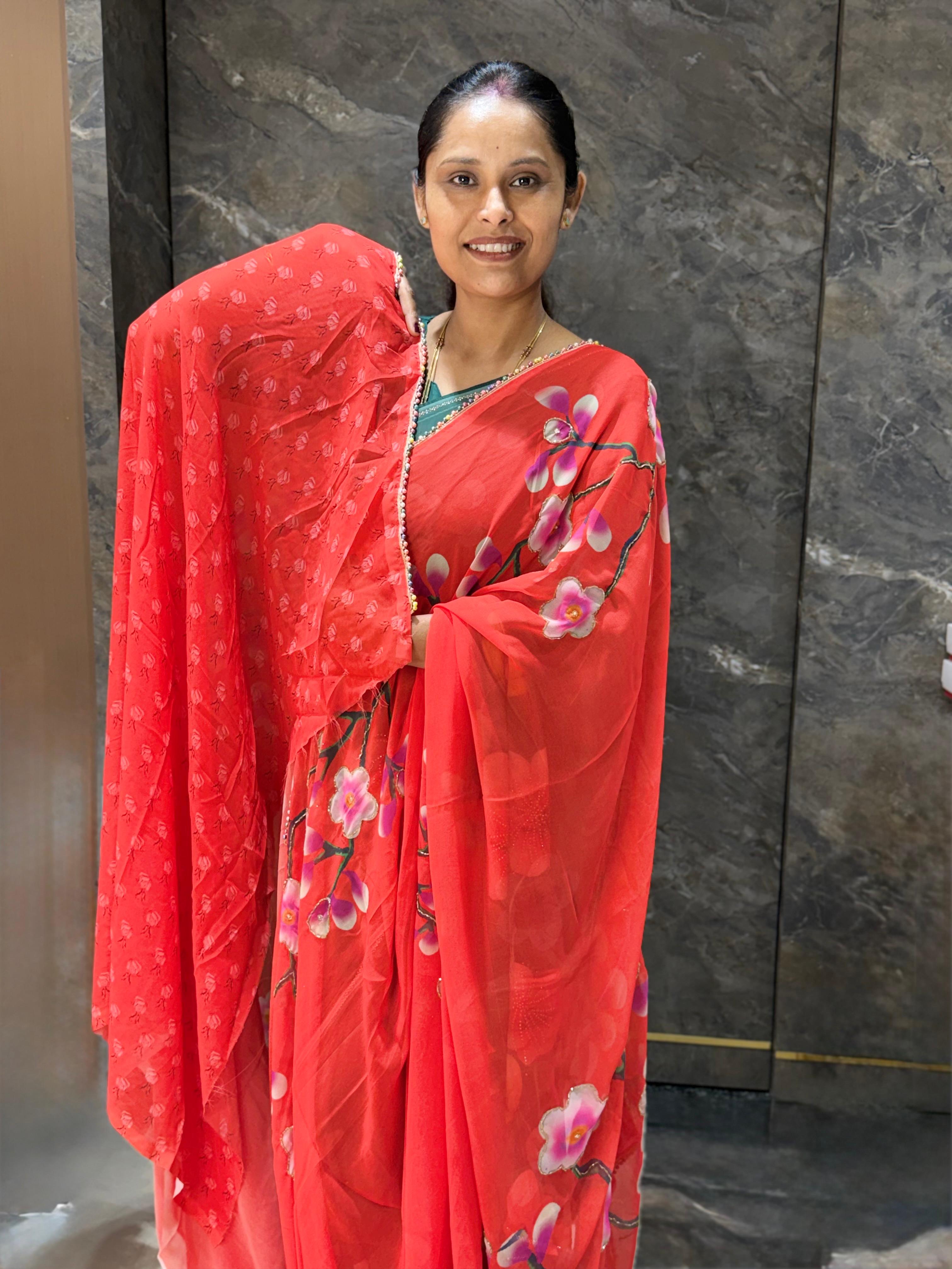 DESIGNER GEORGETTE SAREE VO101