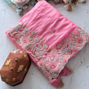 Alternative view of ORGANZA SAREE DK408