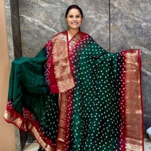 Alternative view of KANJIVARAM BANDHEJ SPECIAL YN85