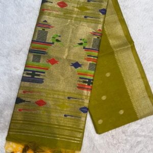 LINNEN JUTE MAHESHWARI PAITHANI LJ220