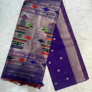 LINNEN JUTE MAHESHWARI PAITHANI LJ220