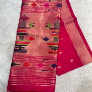 LINNEN JUTE MAHESHWARI PAITHANI LJ220