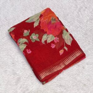 3D FLOWER PRINT DAILYWEAR SAREE FD500