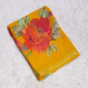 3D FLOWER PRINT DAILYWEAR SAREE FD500