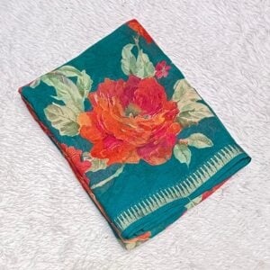 3D FLOWER PRINT DAILYWEAR SAREE FD500