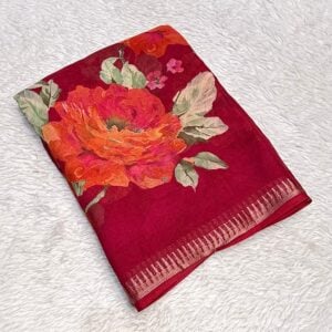 3D FLOWER PRINT DAILYWEAR SAREE FD500