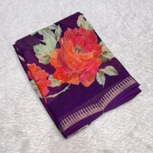 3D FLOWER PRINT DAILYWEAR SAREE FD500
