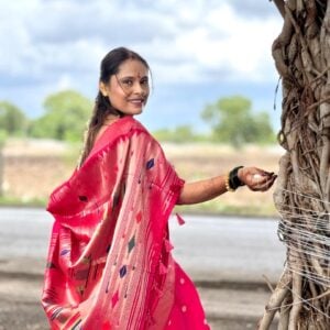 Alternative view of LINNEN JUTE MAHESHWARI PAITHANI LJ220