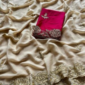 SIMMER SILK WITH ZARDOSI AND THRED WORK TH74