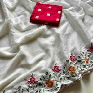 SIMMER DUDH MALAI SILK WITH THRED WORK AS21