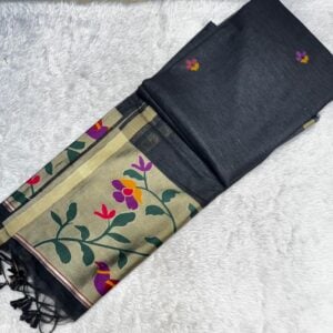 MUGA SILK PAITHANI SAREE JN545