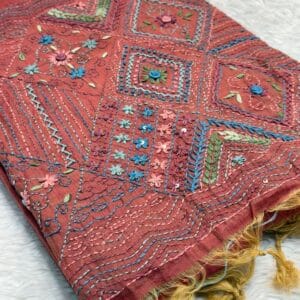Alternative view of PREMIUM KATHA WORK SAREE KT257