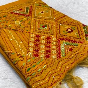 Alternative view of PREMIUM KATHA WORK SAREE KT257