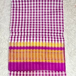 PREMIUM PURE CHECKS IRKAL SAREE IS57