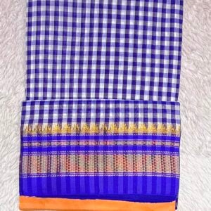 PREMIUM PURE CHECKS IRKAL SAREE IS57