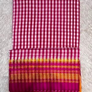 PREMIUM PURE CHECKS IRKAL SAREE IS57