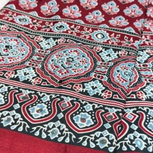 Alternative view of AJARAKH PRINT SAREE AJ26