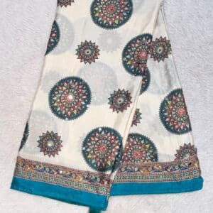 AJRAKH MIRROR SAREE RT231