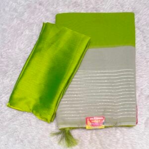 SYNTHETIC SAREE WITH SEQUENCE JARI HK63
