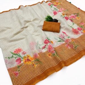 OFFICIAL LINEN SAREE KB282