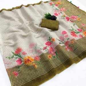 OFFICIAL LINEN SAREE KB282