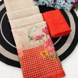 Alternative view of OFFICIAL LINEN SAREE KB282