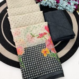 Alternative view of OFFICIAL LINEN SAREE KB282