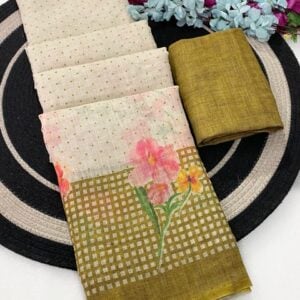 Alternative view of OFFICIAL LINEN SAREE KB282