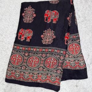 DANDIYA SPECIAL LAGADI PATTA GLASS MIRROR SAREE DP102