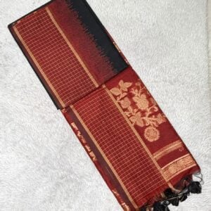 MAHESHWARI WITH CHECKS BORDER RQ655