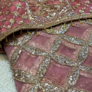 BRIDAL DESIGNER PARTY WEAR SAREE HP25 - Image 4